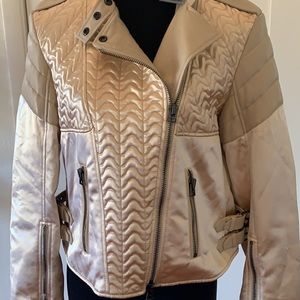 Tom Ford leather and satin biker jacket